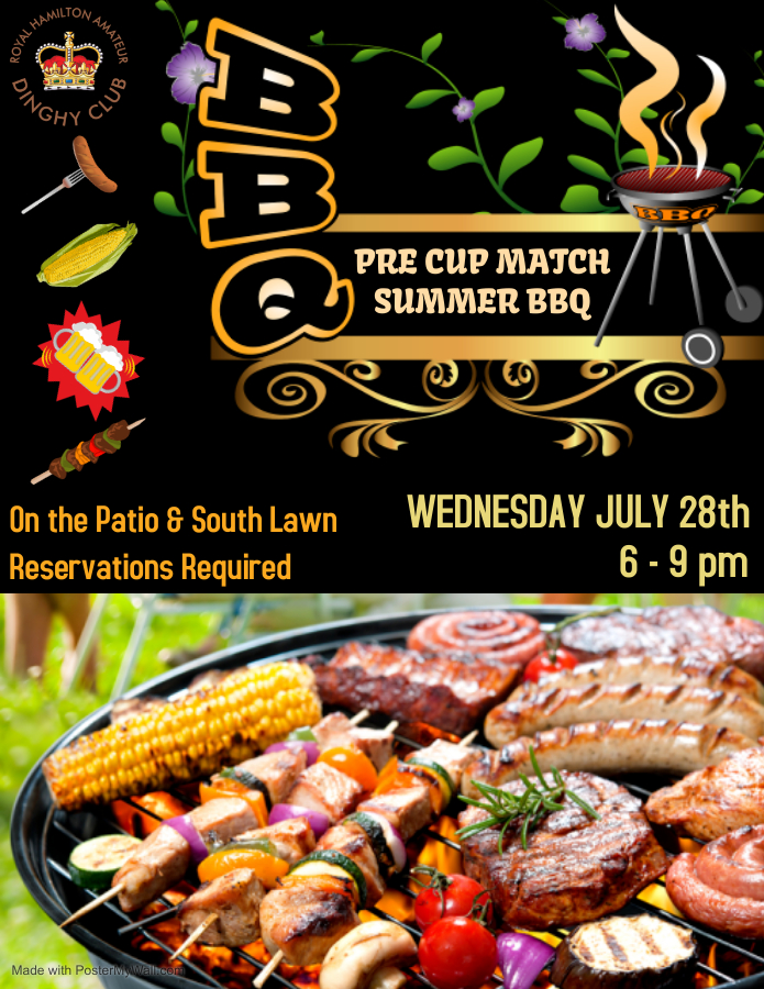 PRE CUP MATCH SUMMER BBQ - The Royal Hamilton Amateur Dinghy Club